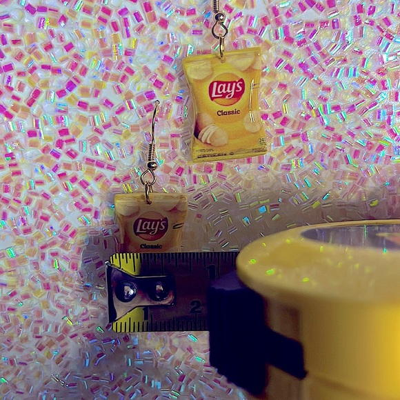 Potato Chip Dangle Earrings - Picture 6 of 17